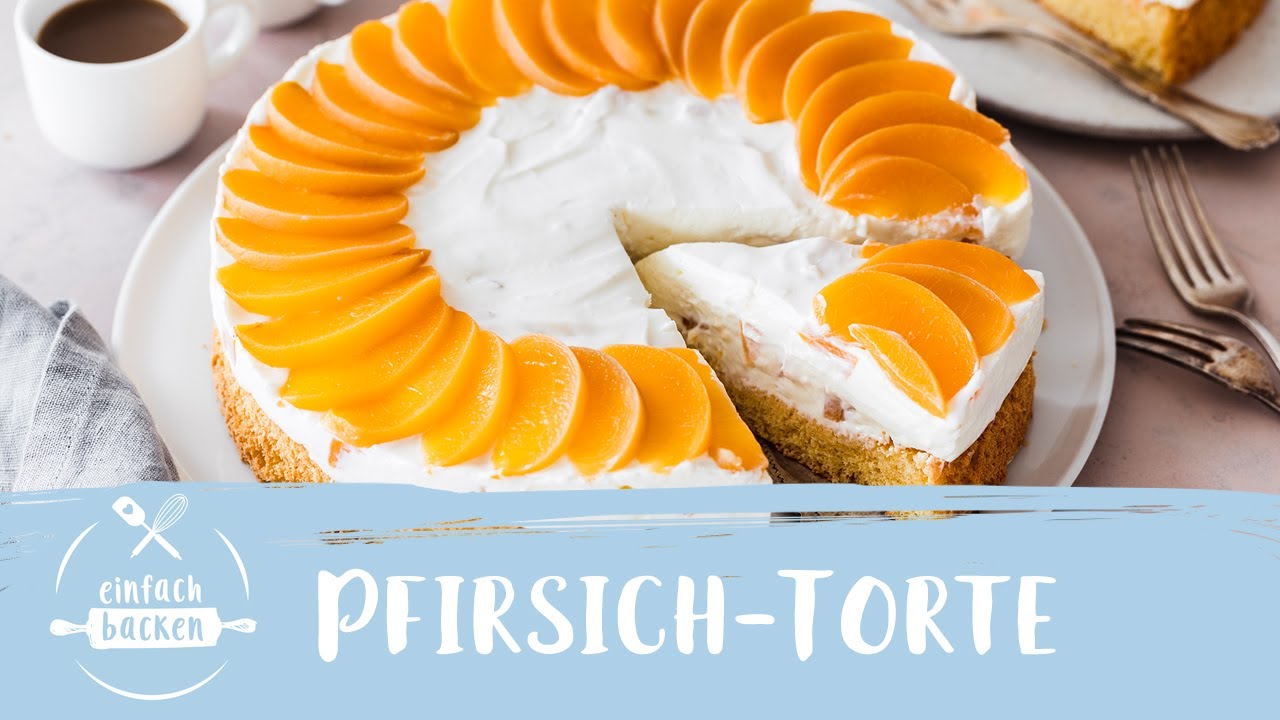 Himmlische Pfirsich-Torte mit Quark-Mascarpone-Creme I Einfach Backen