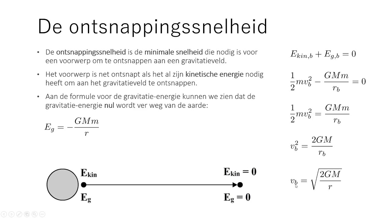 Natuurkunde energie 09 gravitatie energie