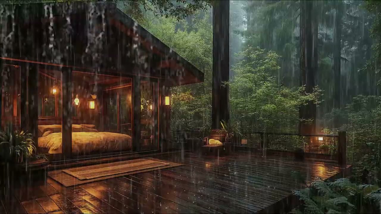 Forest Rain Sounds for Deep Sleep Insomnia Relief and Calm Night | Natural Sounds for Relaxing
