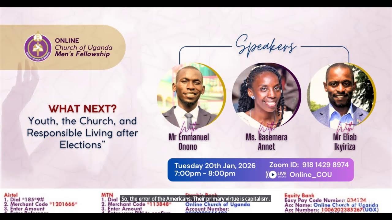 Men's fellowship|20/1/2026|What Next?|Mr Onono, Ms Annet, Mr Eliab