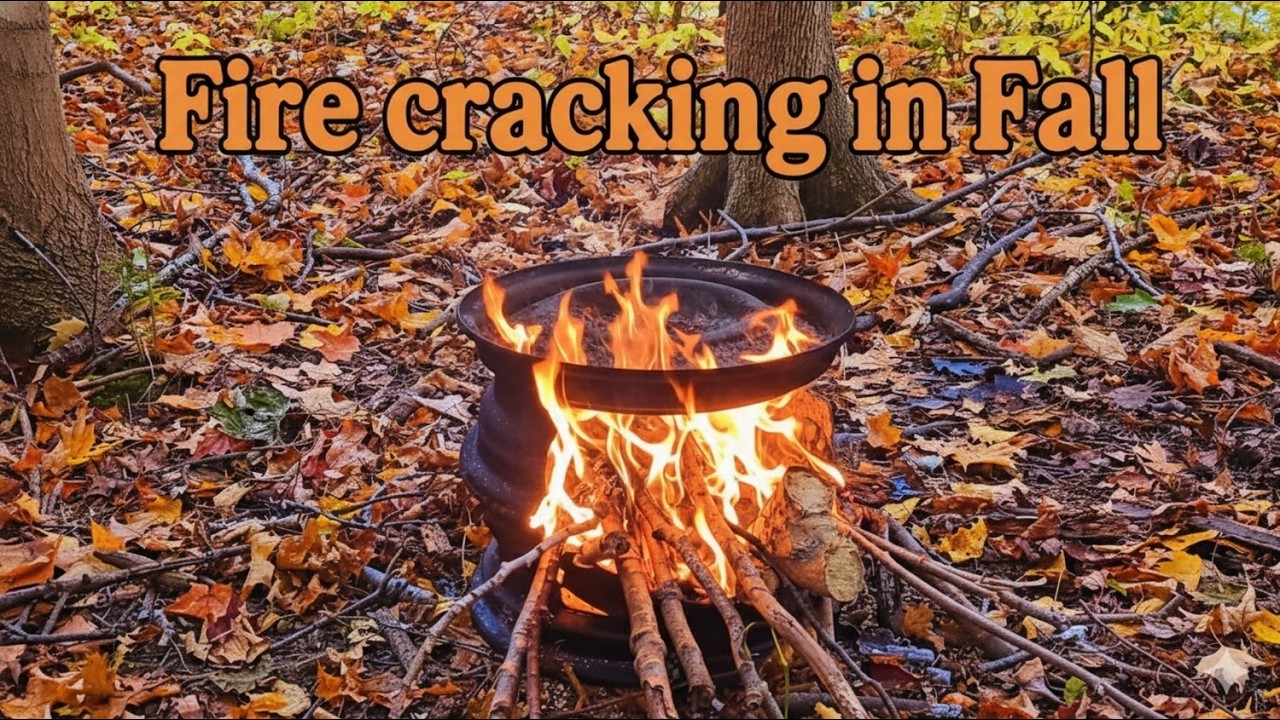 Crackling Fire Pit in Autumn Forest 🍂🔥 | Relaxing Nature Sounds for Deep Sleep