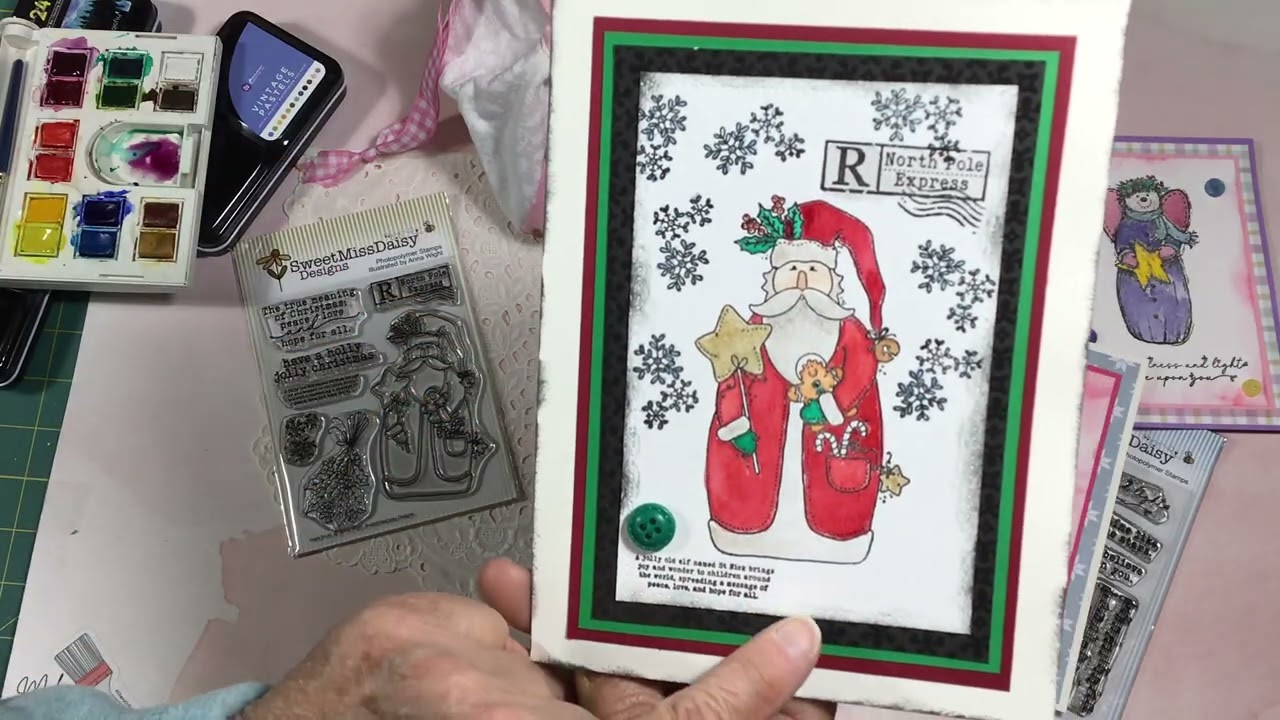 Papercraft Christmas Cards and a Drawstring Bag  Project Share #satmornmakes