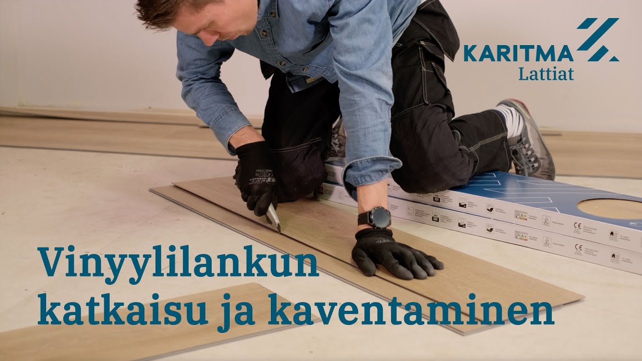 Vinyylilankun katkaisu, leikkaus ja muotoilu