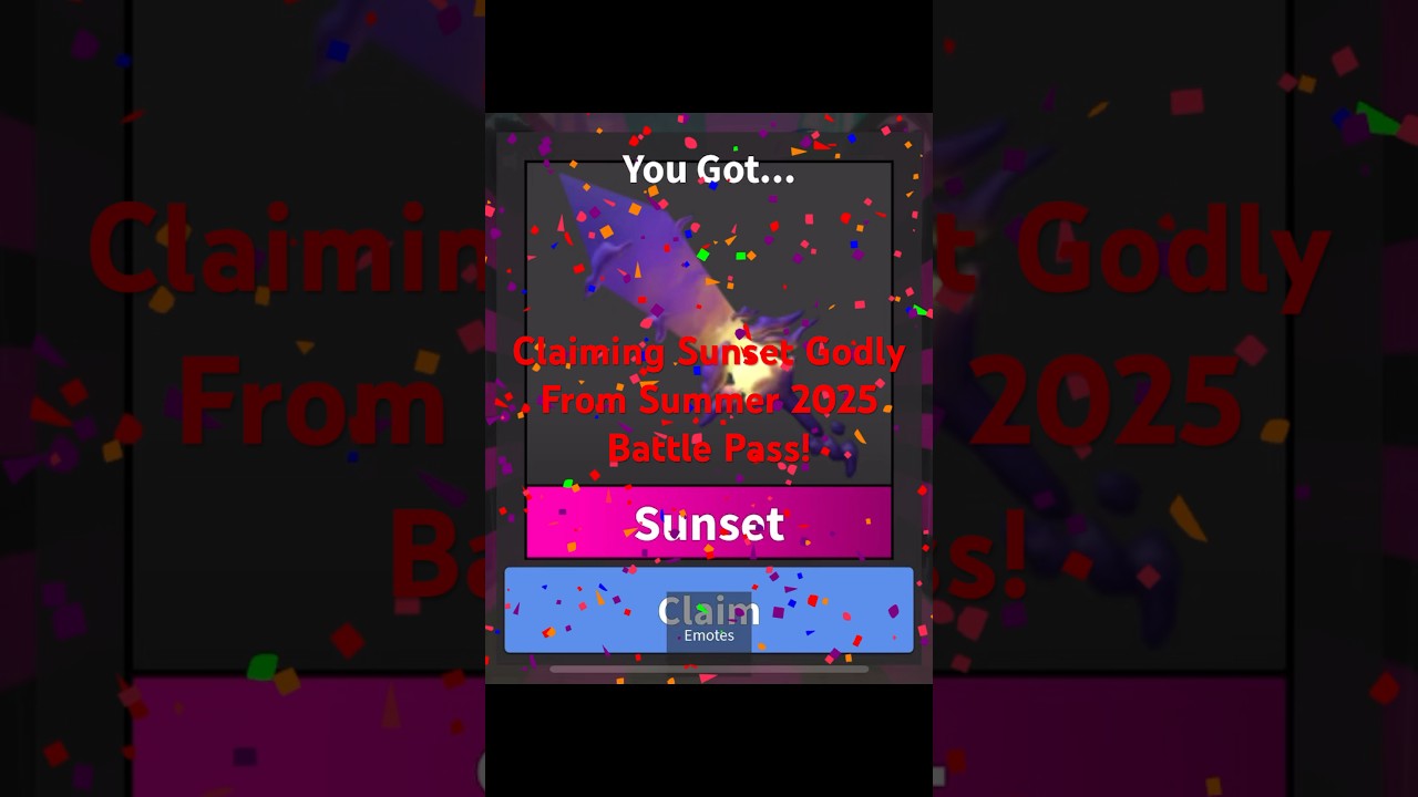 CLAIMING SUNSET GODLY KNIFE FROM BATTLE PASS! Roblox Murder Mystery 2! [Summer Update 2025] (Shorts)