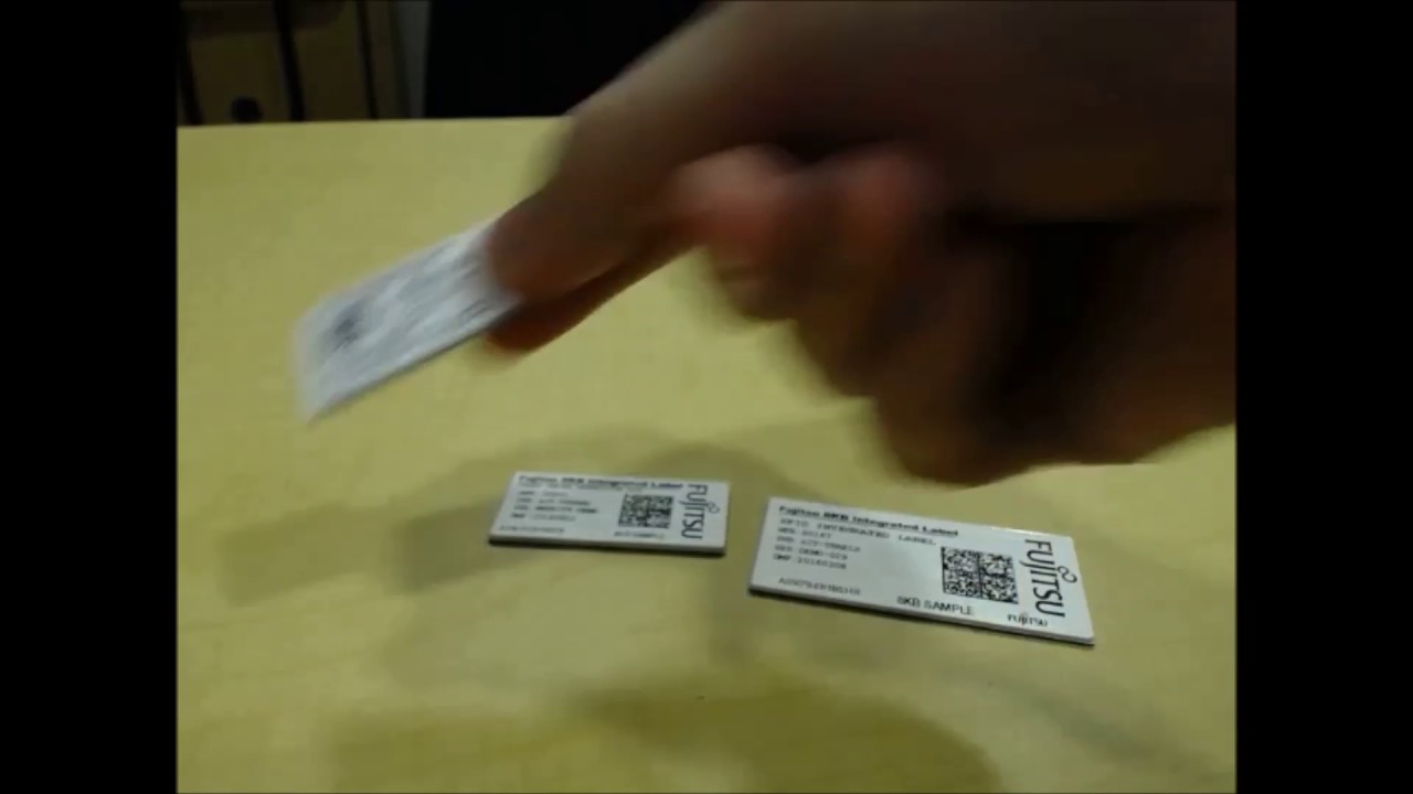 Fujitsu Integrated label tags