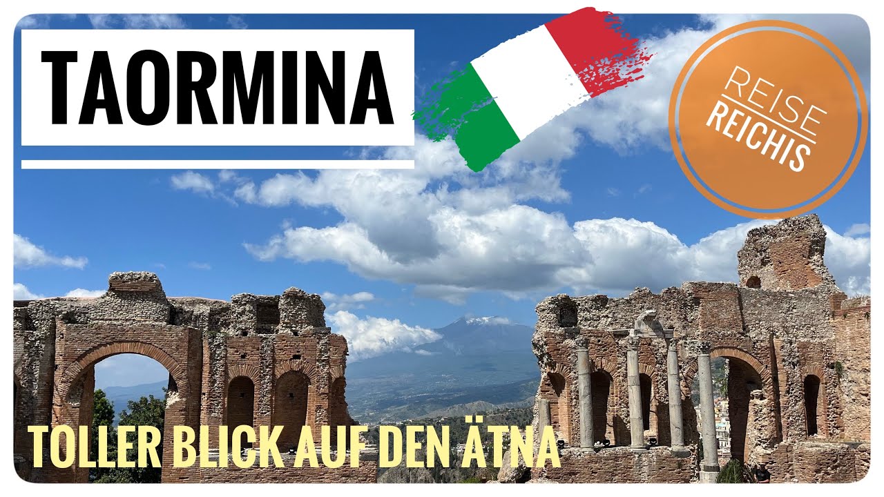 Sizilien - Taormina - schönes Städtchen mit super Blick auf den Ätna