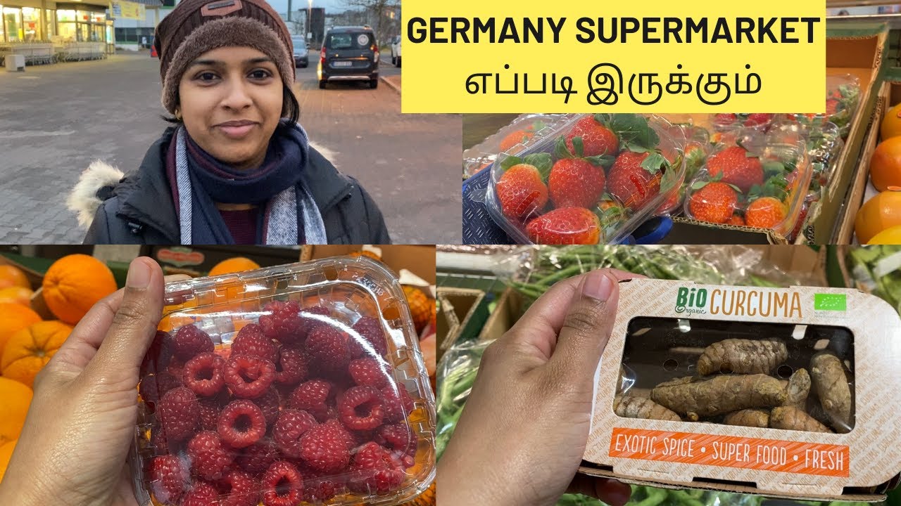 Germany Supermarket Vlog in Tamil | what all vegetables and fruits do we get in Germany supermarket?