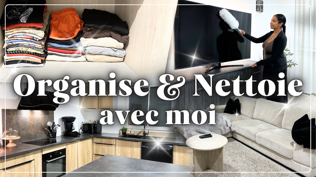 ✨RESET COMPLET DE LA MAISON : je nettoie + j’organise (salon, cuisine, chambre enfants)