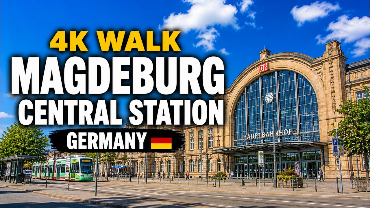 Magdeburg HBF Walking Tour in 4K 🚶‍♂️ Explore Magdeburg Central Station