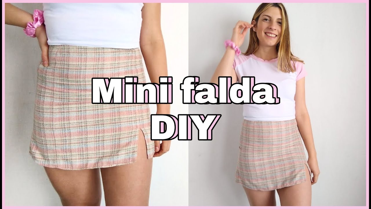 DIY MINI FALDA - Cómo hacer una FALDA CON ABERTURA *paso a paso