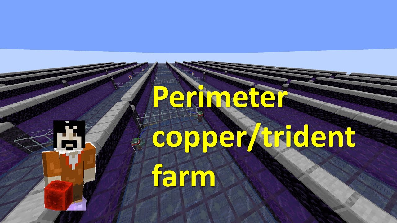 Fast copper farm in a perimeter! 10000 copper ingots per hour. Java Minecraft 1.21 Survival
