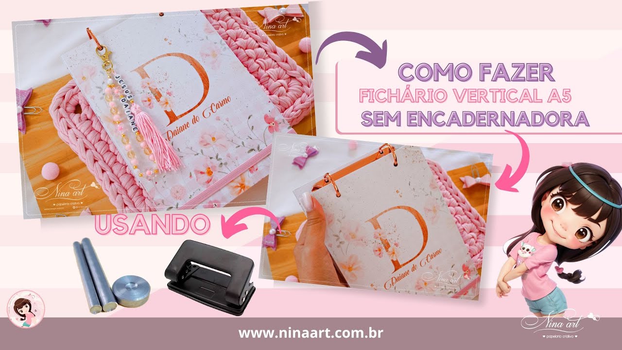 COMO FAZER FICHÁRIO VERTICAL A5 | NÃO PRECISA DE ENCADERNADORA