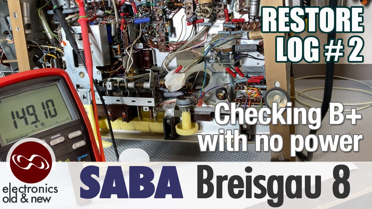SABA Breisgau 8 pt. 2. Checking the B+ lines without powering up the set.
