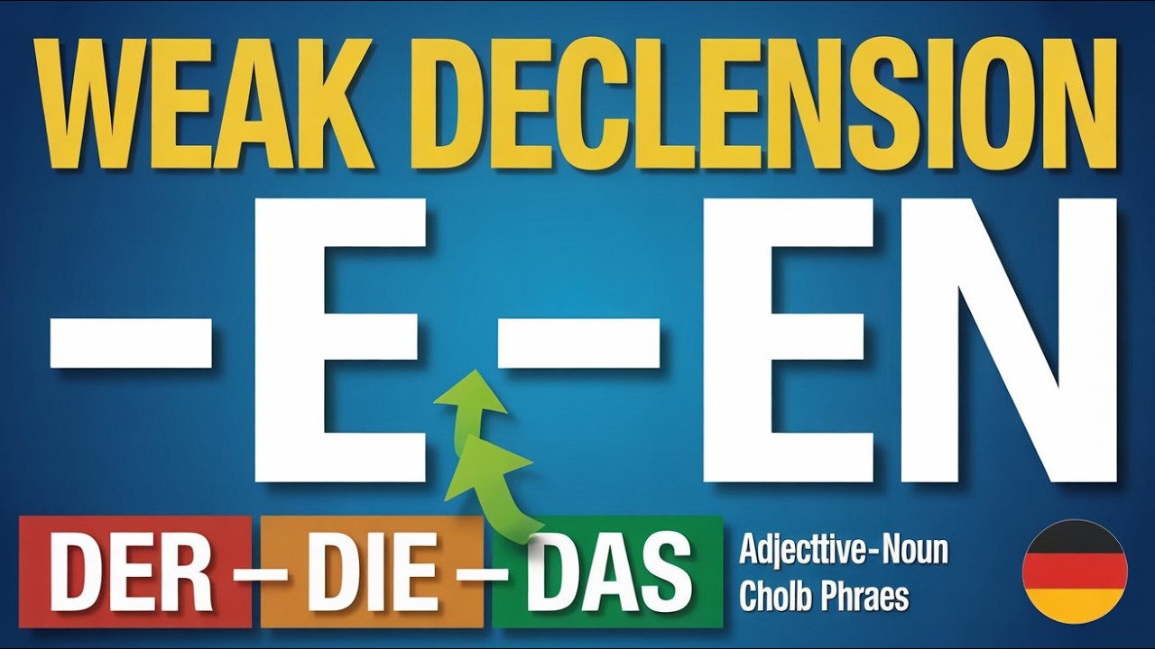 The 'Der-Die-Das' Trick: Master German Weak Adjective Declension 📚 Learn German easily