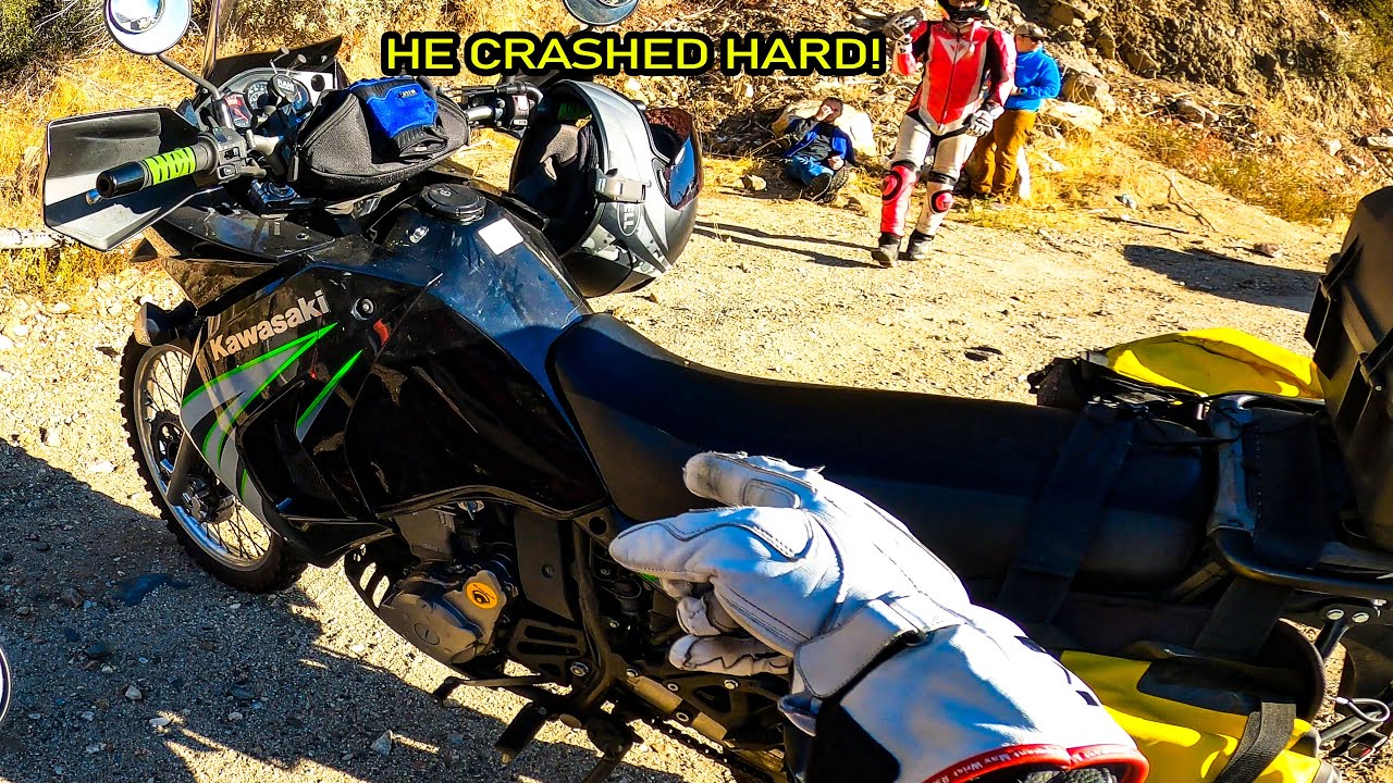 Kawasaki Crash on Knobby Tires