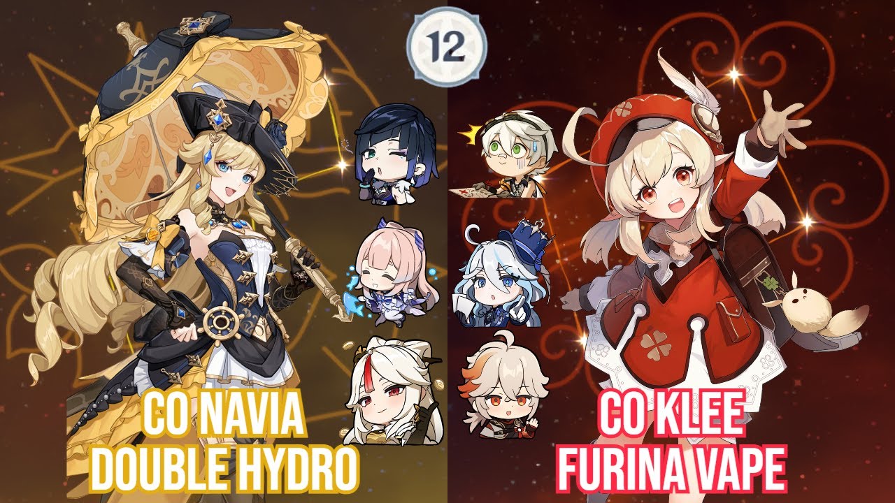 C0 Navia Double Hydro x C0 Klee Furina Vape - Spiral Abyss 4.2 Full Star Gameplay!