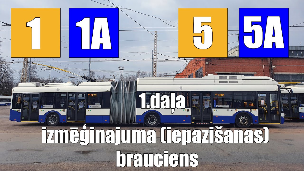 Rīga, Iepazišanas brauciens ar 1A un 5A maršrutiem (2021.g). Pilna versija. Timelapse 2x, 1.daļa.
