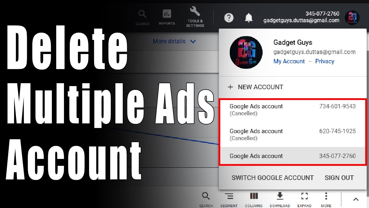 How to delete multiple google adwords account | Remove multiple Adwords Account