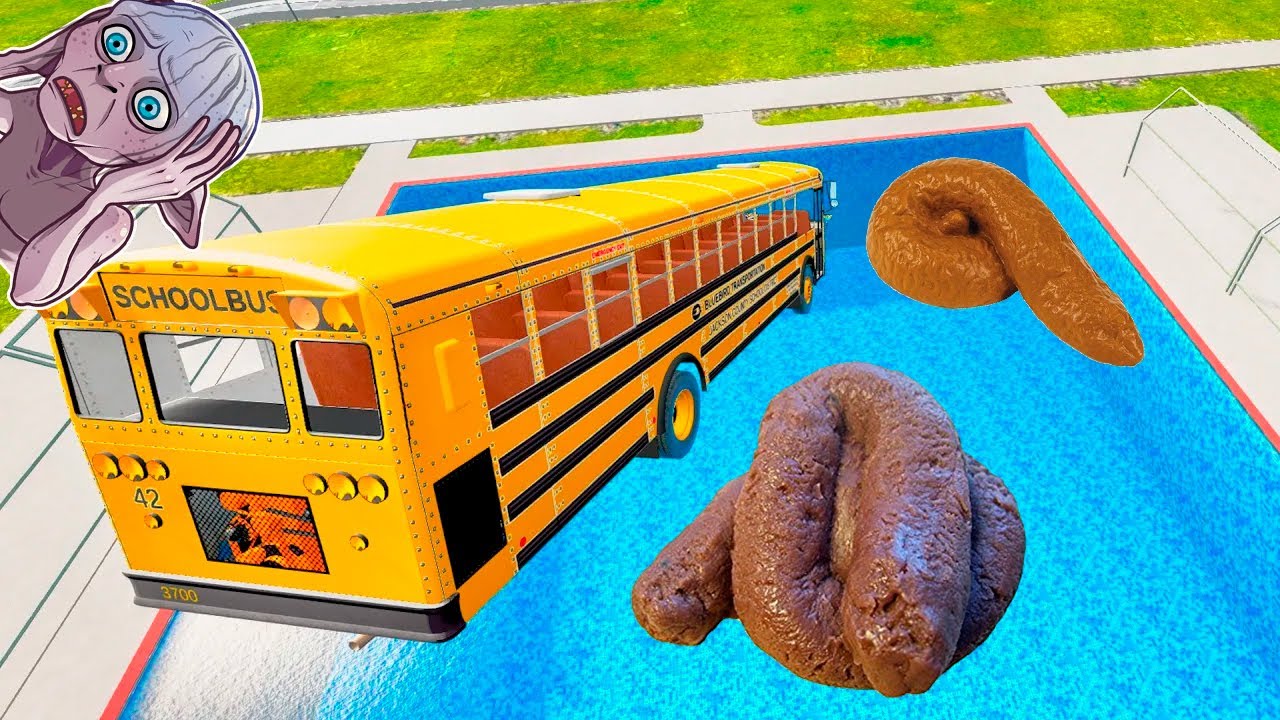 Bus vs Pool: Who Wins? These BeamNG School Bus Crashes Are Unreal!