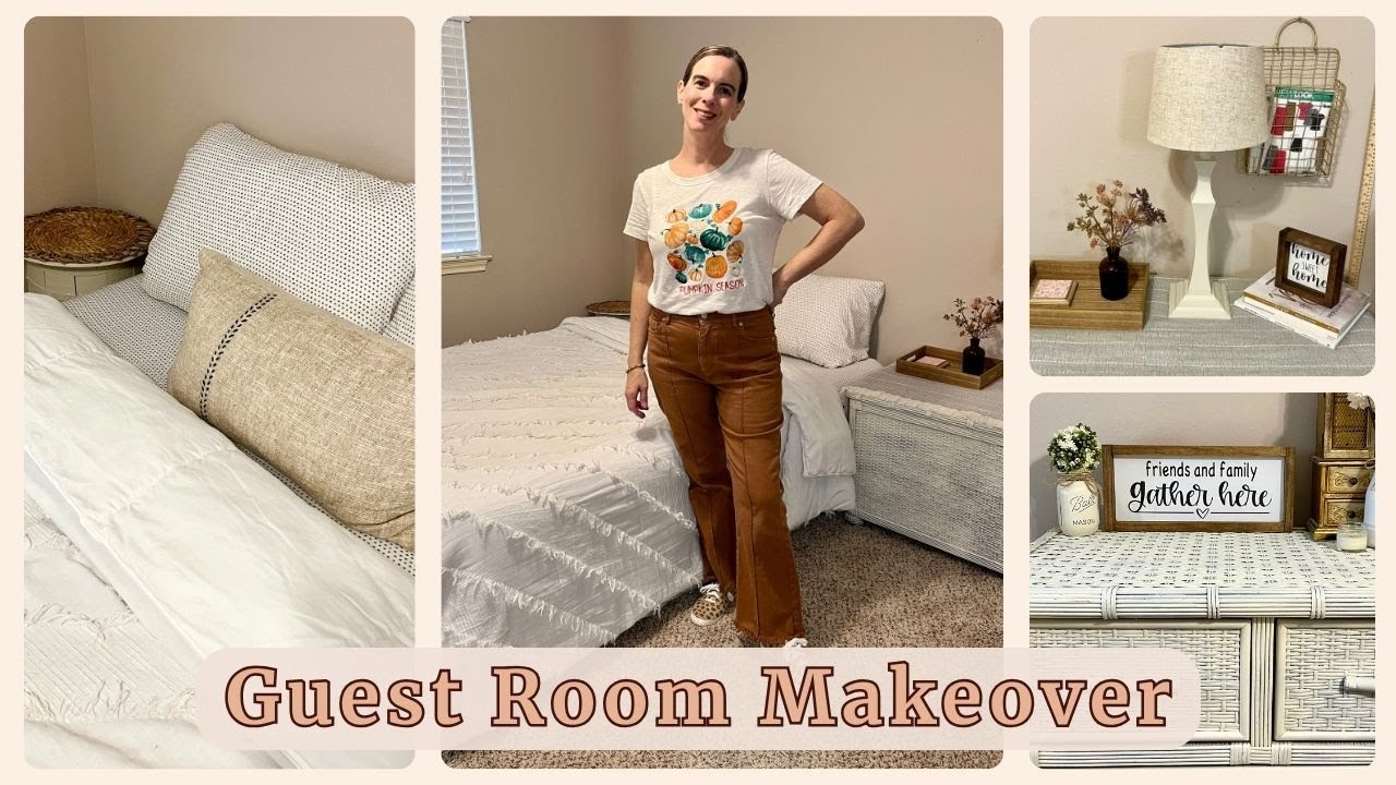 Guest Room Makeover On A Budget | Preparing For Holiday Guests | Simple Guest Space With Craft Room