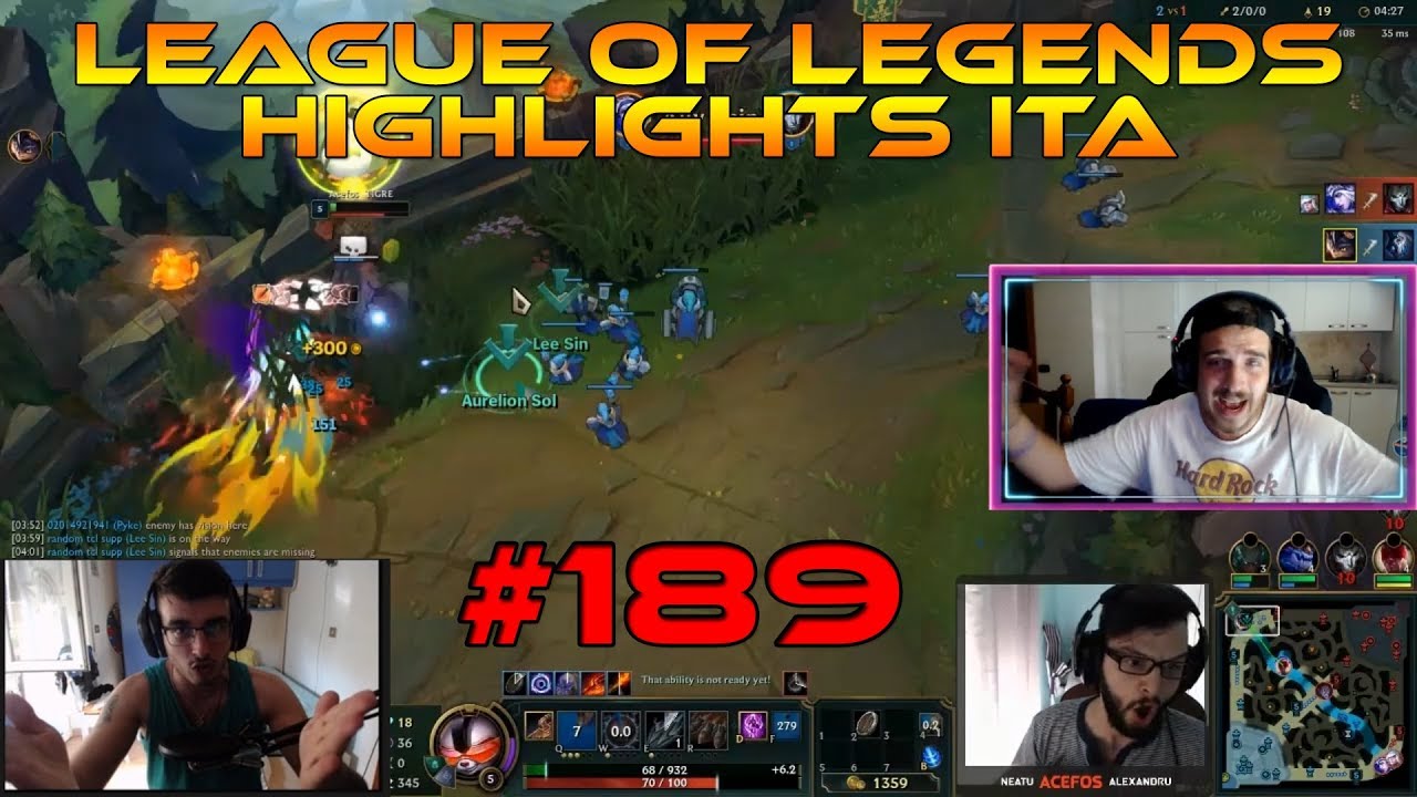 Lol Highlights ITA #189|Canelupo ama le sconfitte degli altri|Acefos il lanciafiamme del mondo