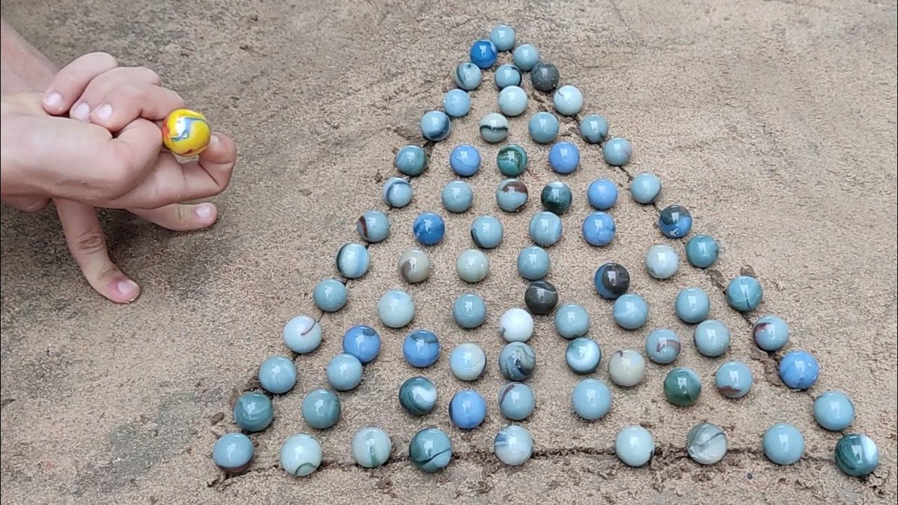 Só gude leitosa no triângulo mega impossível