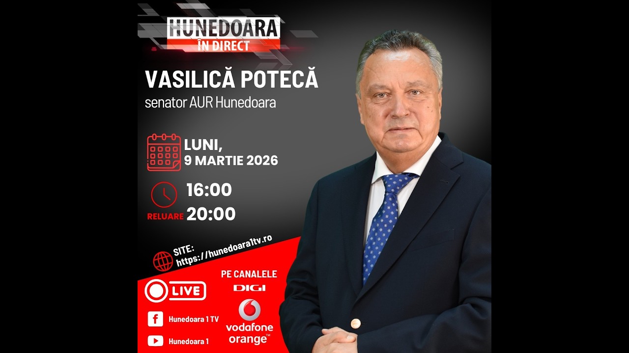 VASILICĂ POTECĂ, senator AUR Hunedoara la „HUNEDOARA ÎN DIRECT