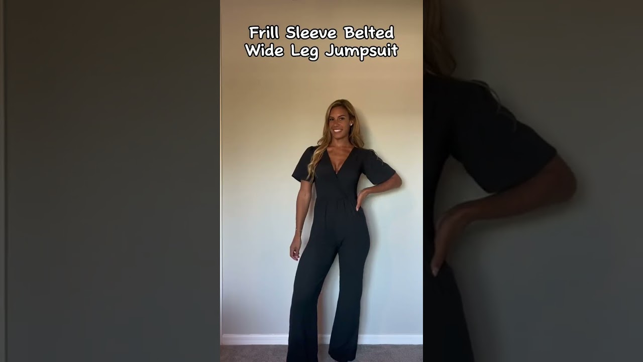 black jumpsuits/romper #boohoohaul #boohoo #tall #tallgirl #tallfashion