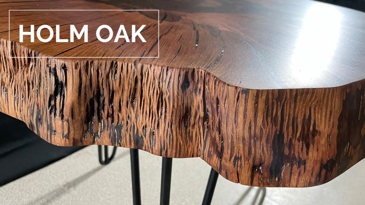 Incredible coffee table out of holm oak, the wood that was used to make Jesus' cross - Holm Oak