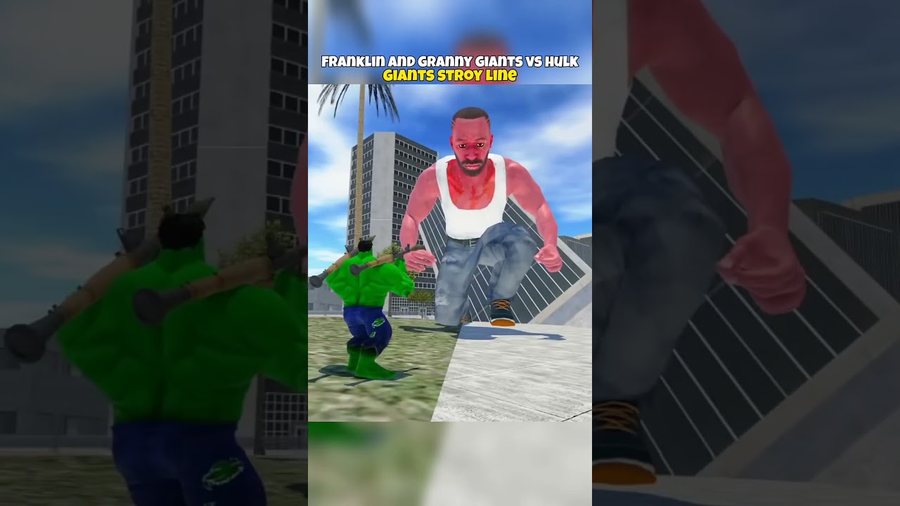 Franklin and granny giants vs hulk Indian bike driving 3d #indianbikedriving3d