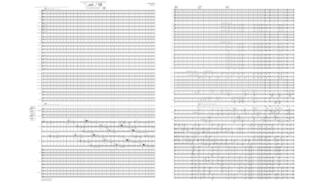 Mark Andre - ...auf... III (Audio + Full Score)