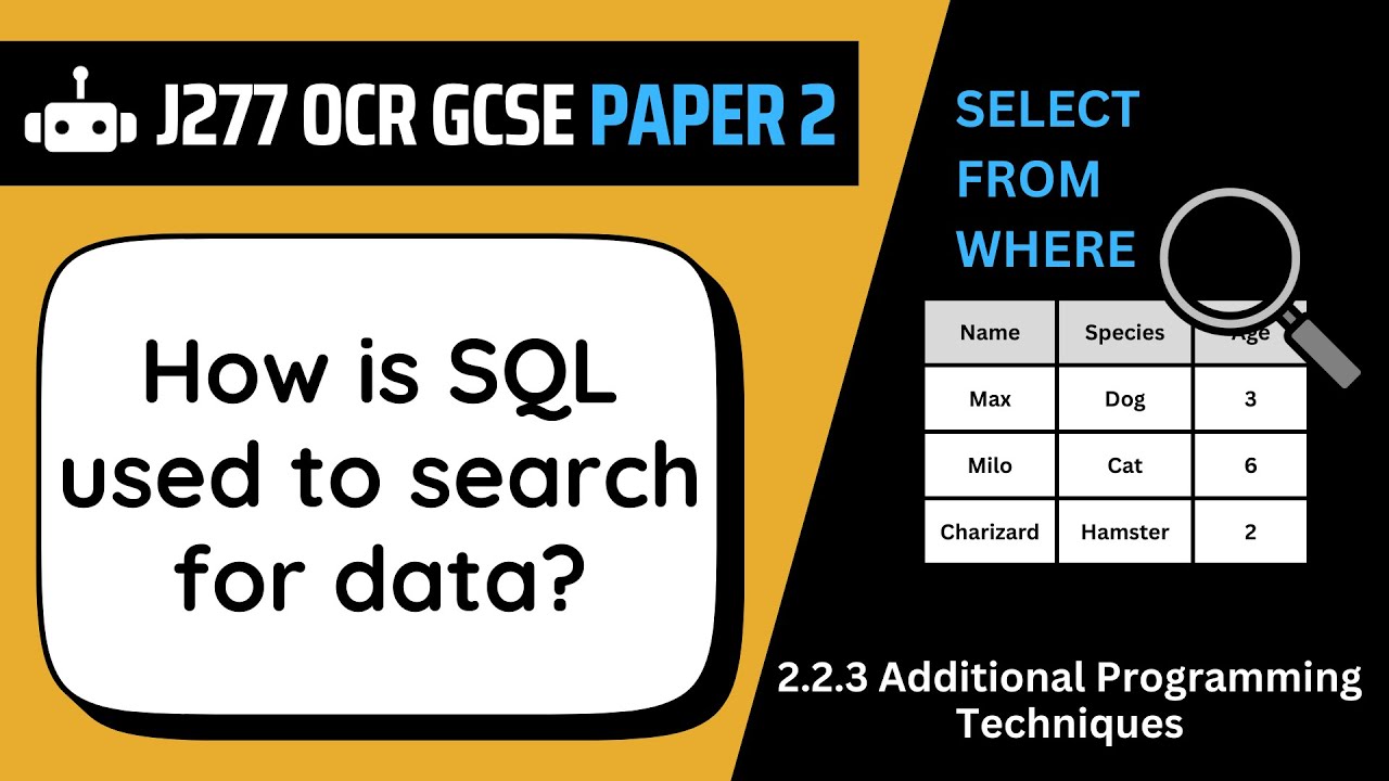Records & SQL | 2.3 | OCR GCSE Computer Science | J277