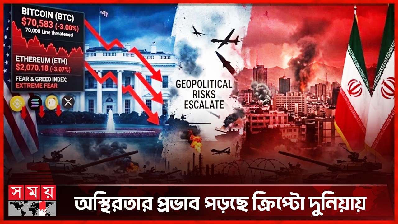 হঠাৎ উড়ছে বিটকয়েন! যুদ্ধের প্রভাবে ক্রিপ্টো বাজারে বড় পরিবর্তন | Bitcoin | Somoy International