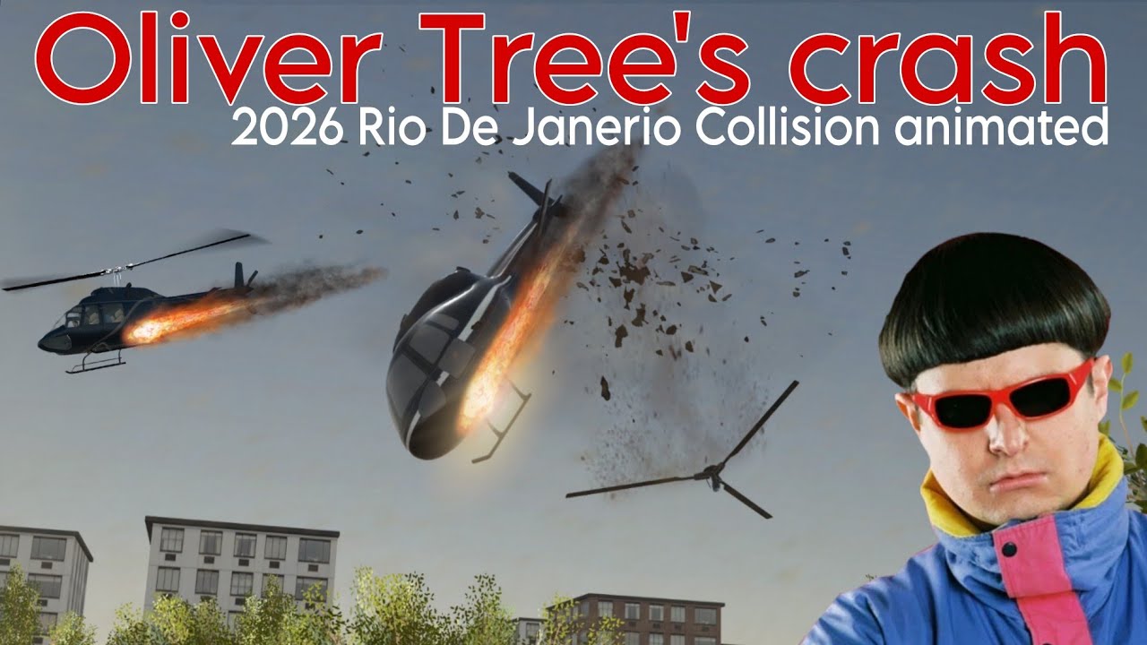 2026 Rio De Janerio Helicopter Collision crash animation | Rest in peace, Oliver Tree @OliverTree 