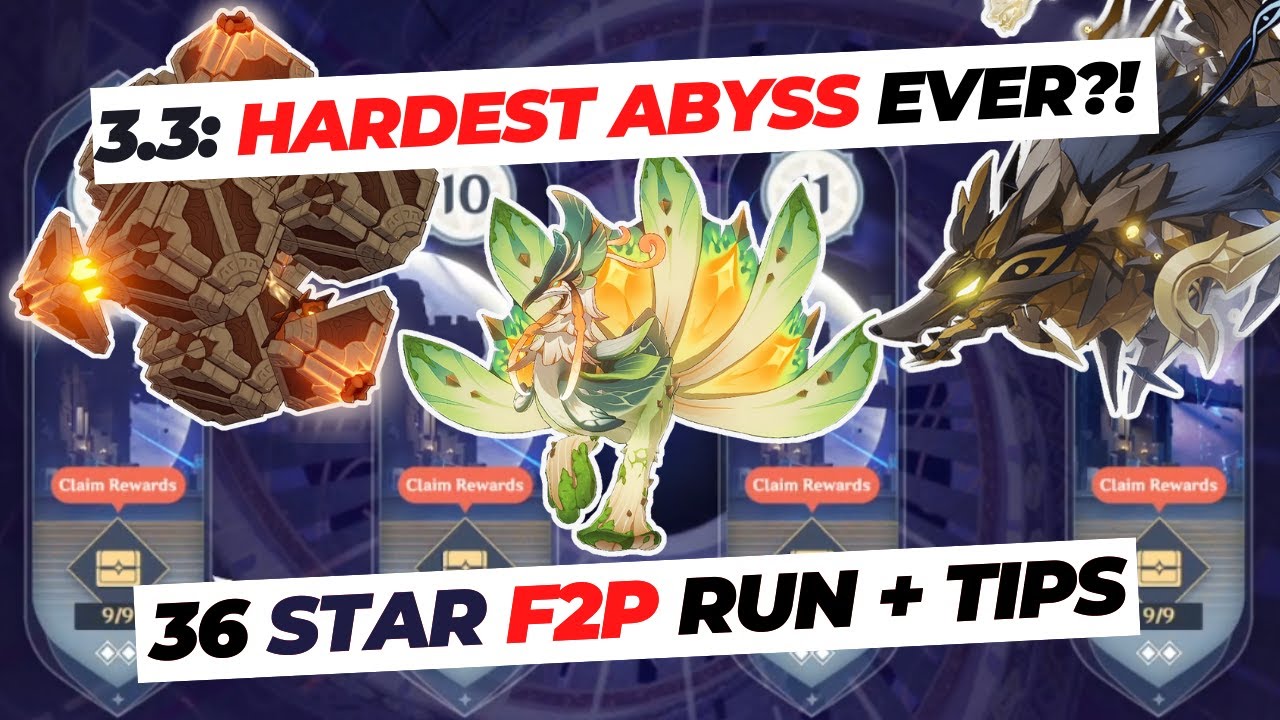 IS THIS THE HARDEST SPIRAL ABYSS? 3.3 FULL F2P RUN + TIPS! | Genshin Impact 3.3