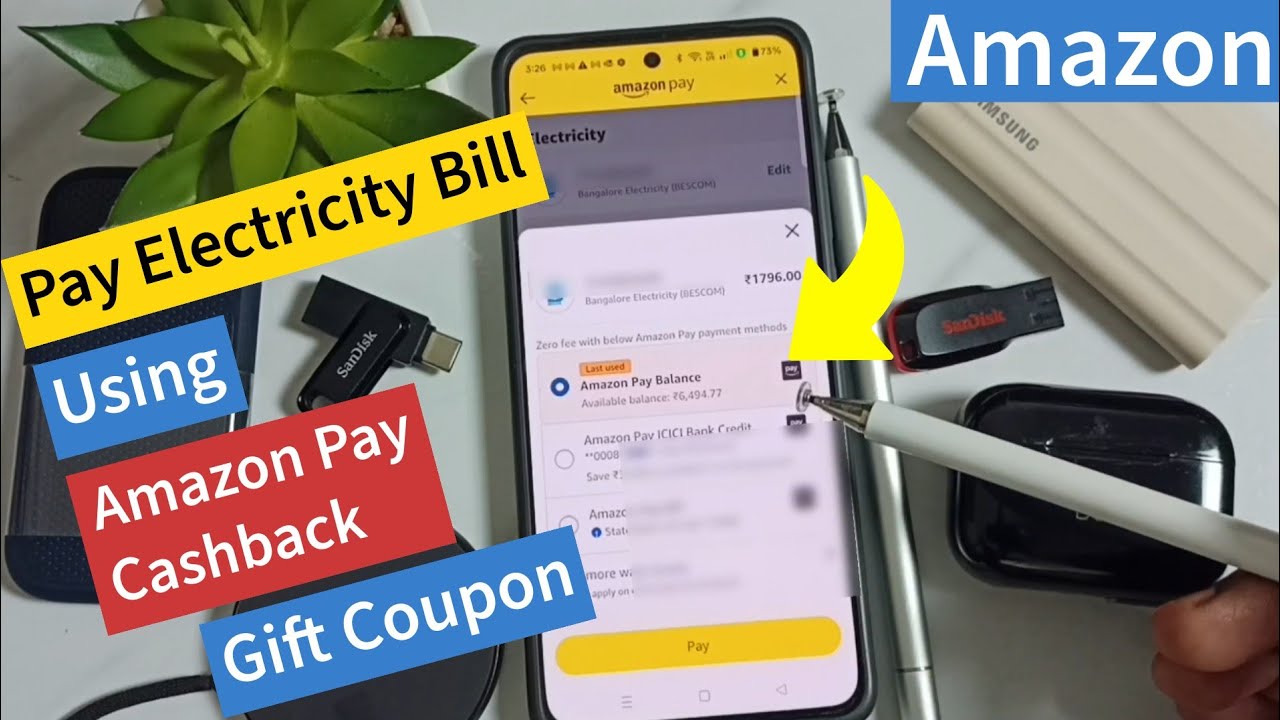 How to Pay Electricity Bill Using Amazon Pay Cashback Amount and Gift Coupon | Amazon App Tutorial