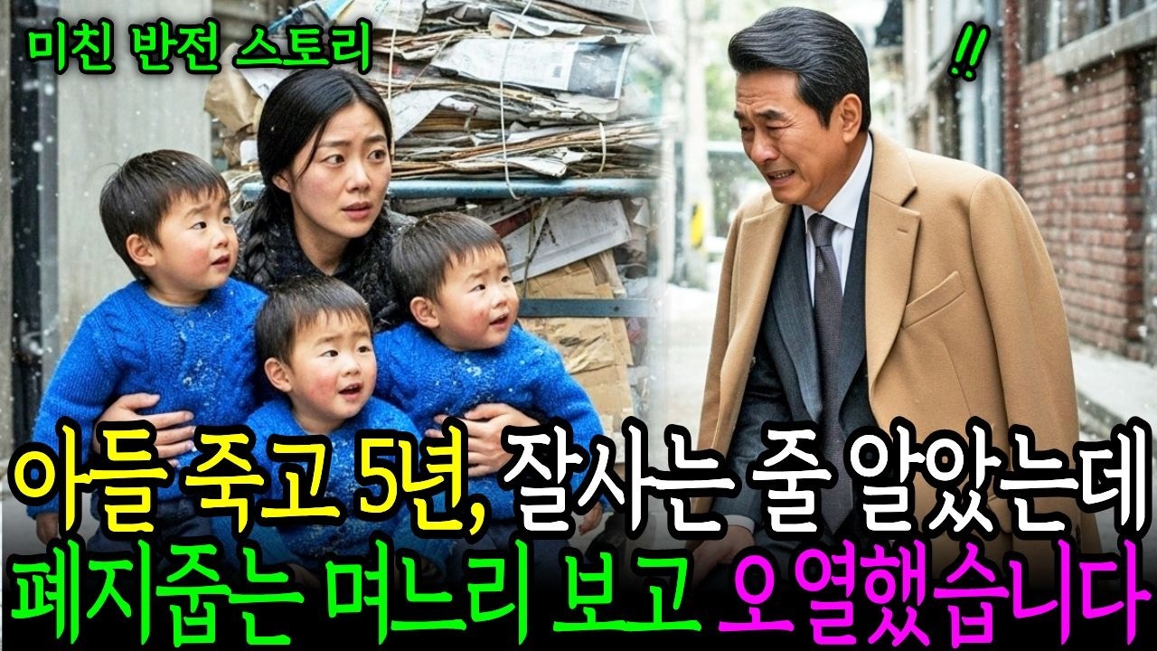 아들죽고5년 잘살고 있는줄 알았는데 세쌍둥이랑 폐지 줍는 며느리를 보고 오열 하엿습니다.ㅣ노후사연ㅣ감동사연ㅣ사연라디오ㅣ오디오북