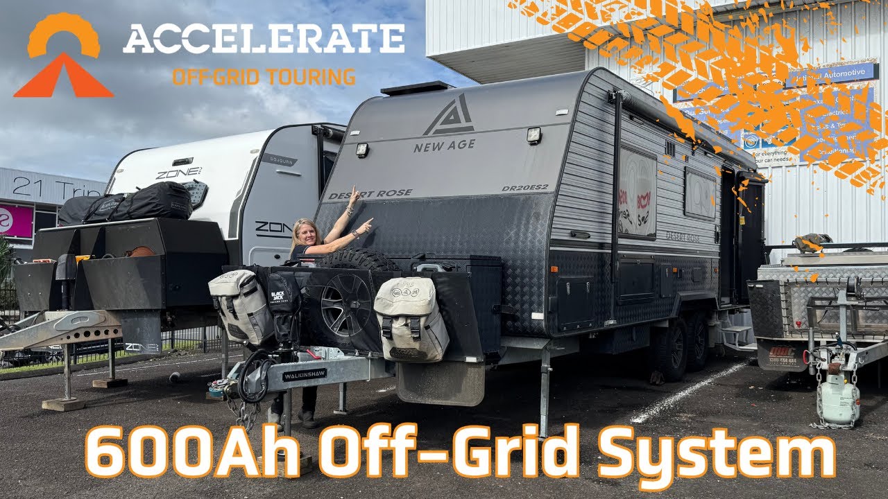 600Ah Off-Grid Caravan System in a New Age Desert Storm!
