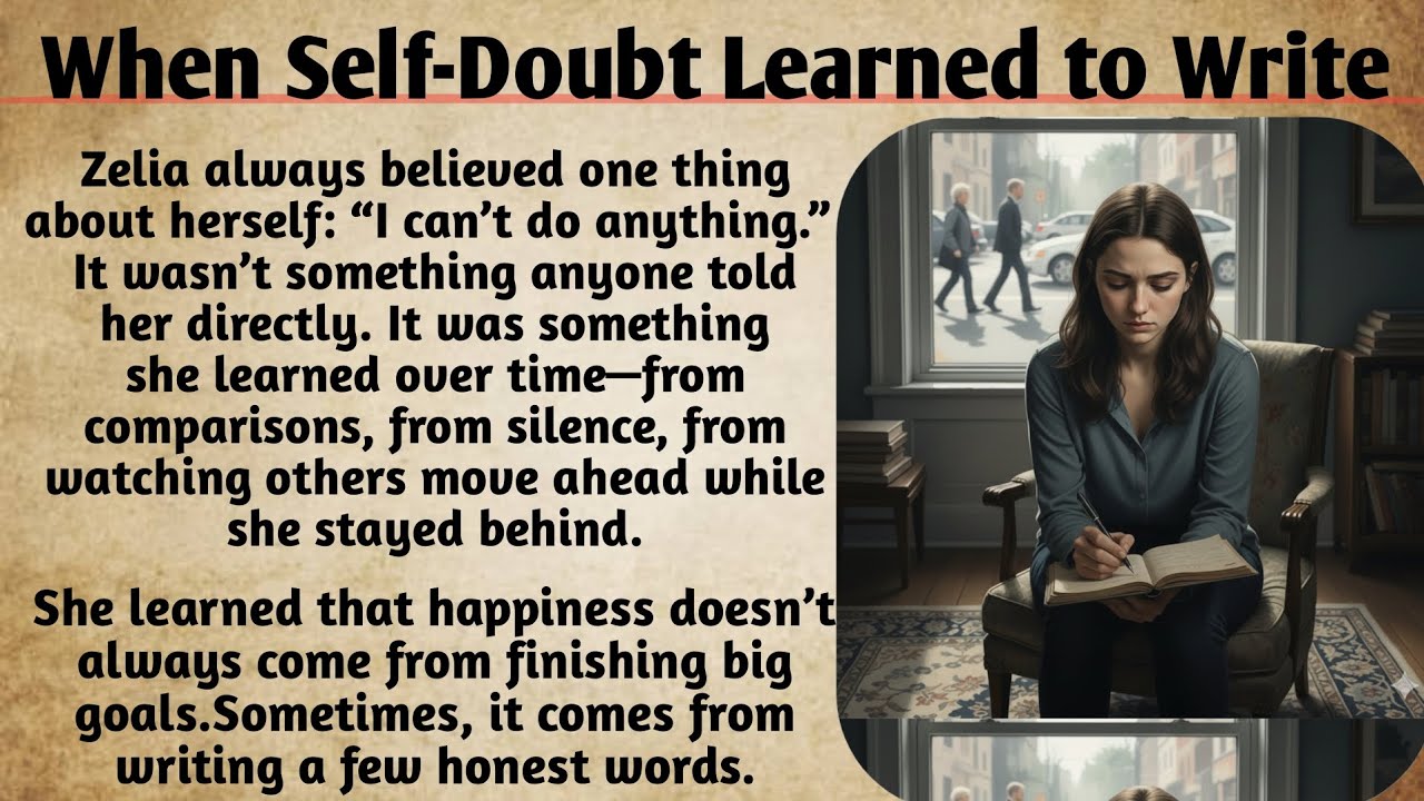 When Self-Doubt Learned to Write|Learn English|Improve Your English Fluency #englishfluency #english