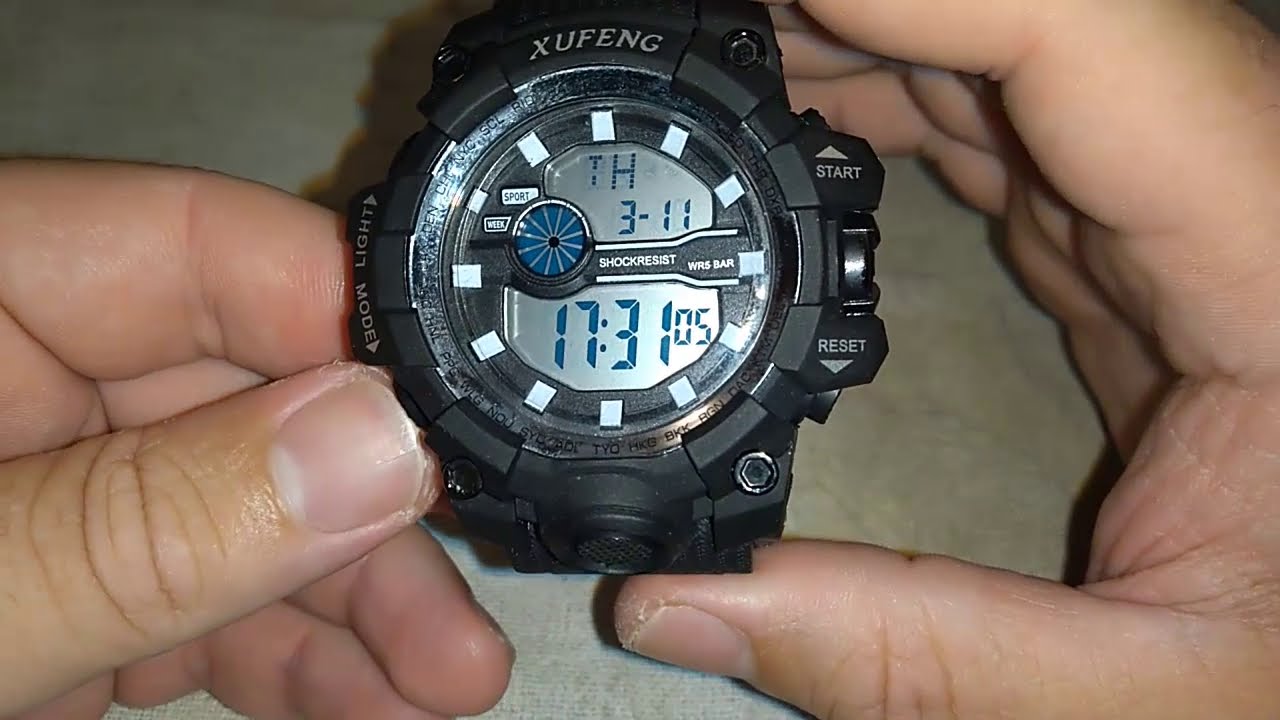 RELOGIO XUFENG DIGITAL | Aprenda como arrumar a hora do relogio digital