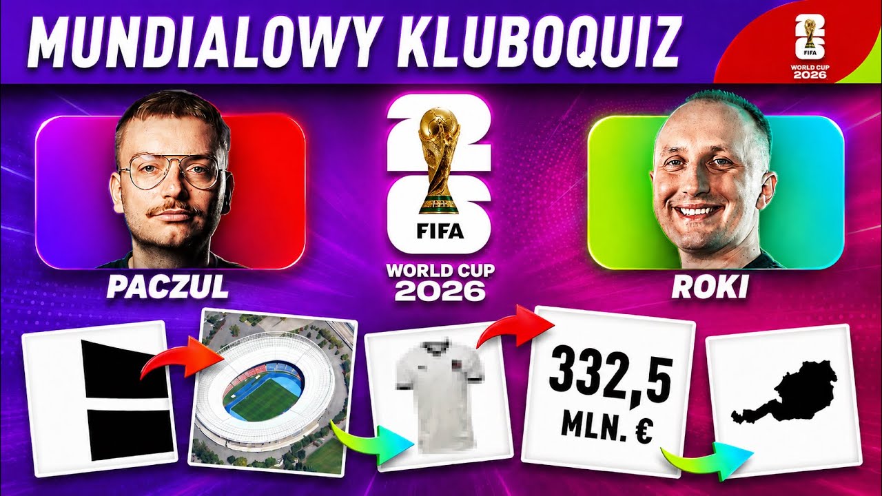 Odgadnij REPREZENTACJĘ! Mundialowy KLUBOQUIZ GRAFICZNY - ROKI vs PACZUL