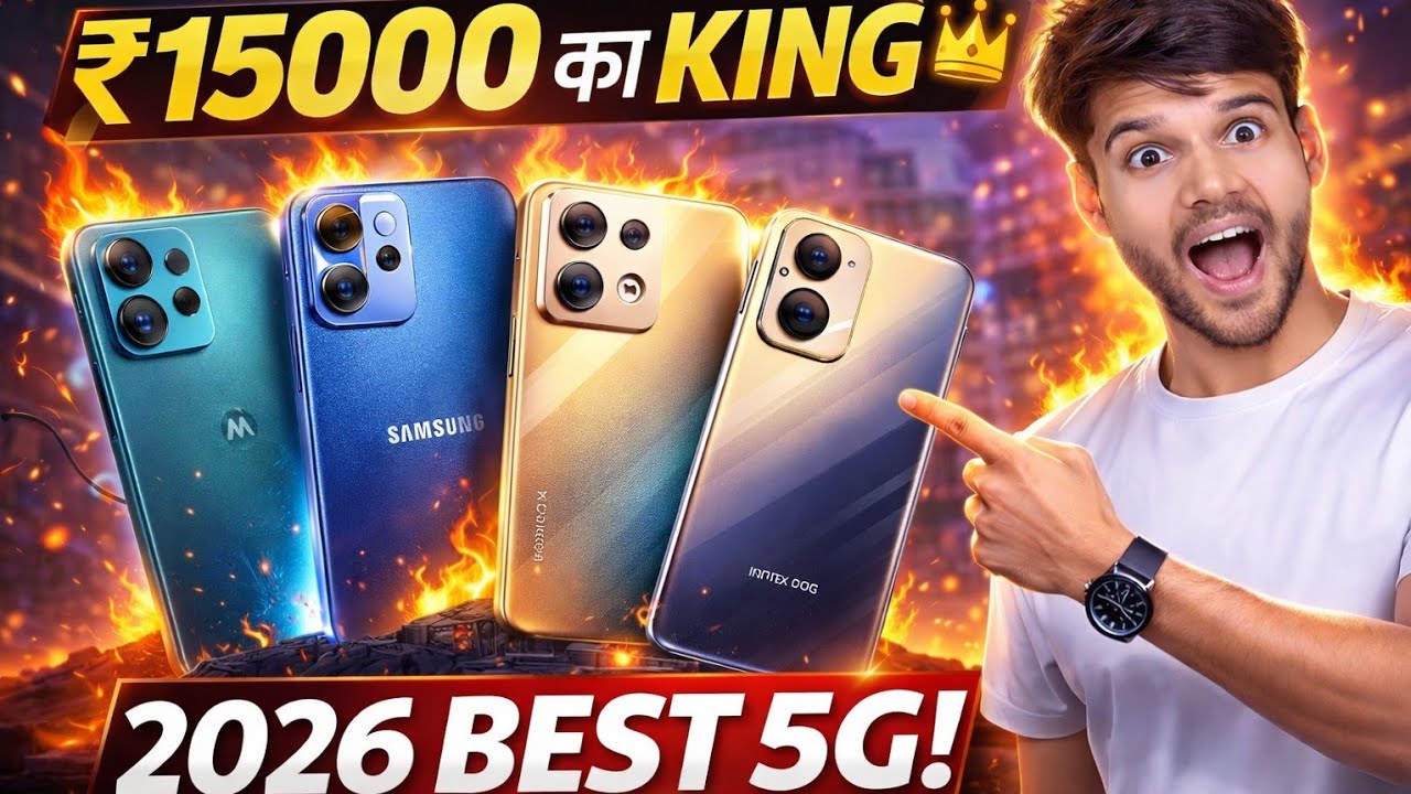  Top 5 Best 5G Phones Under ₹15000 (2026) ⚡| Value For Money! #Top5Smartphone #tPhone #TechShoukin