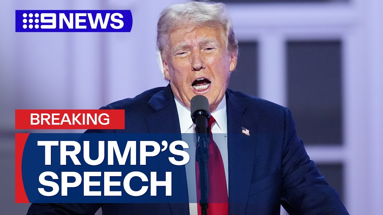 Trump accepts GOP nomination | 9 News Australia