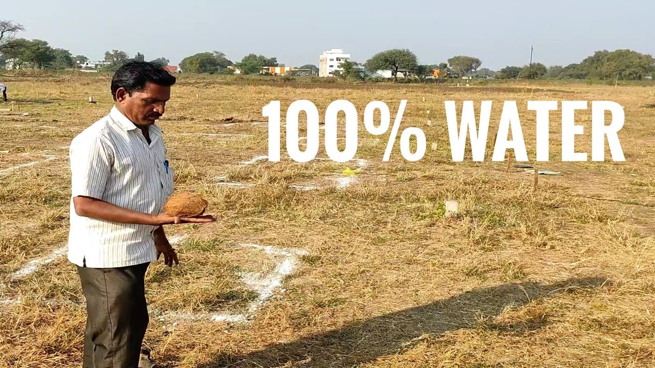 BOREWELL DRILLING 100% Water with coconut checking method