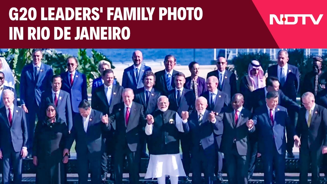 PM Modi G20 | G20 Summit 2024: G20 Leaders Gather For Family Photo In Rio De Janeiro