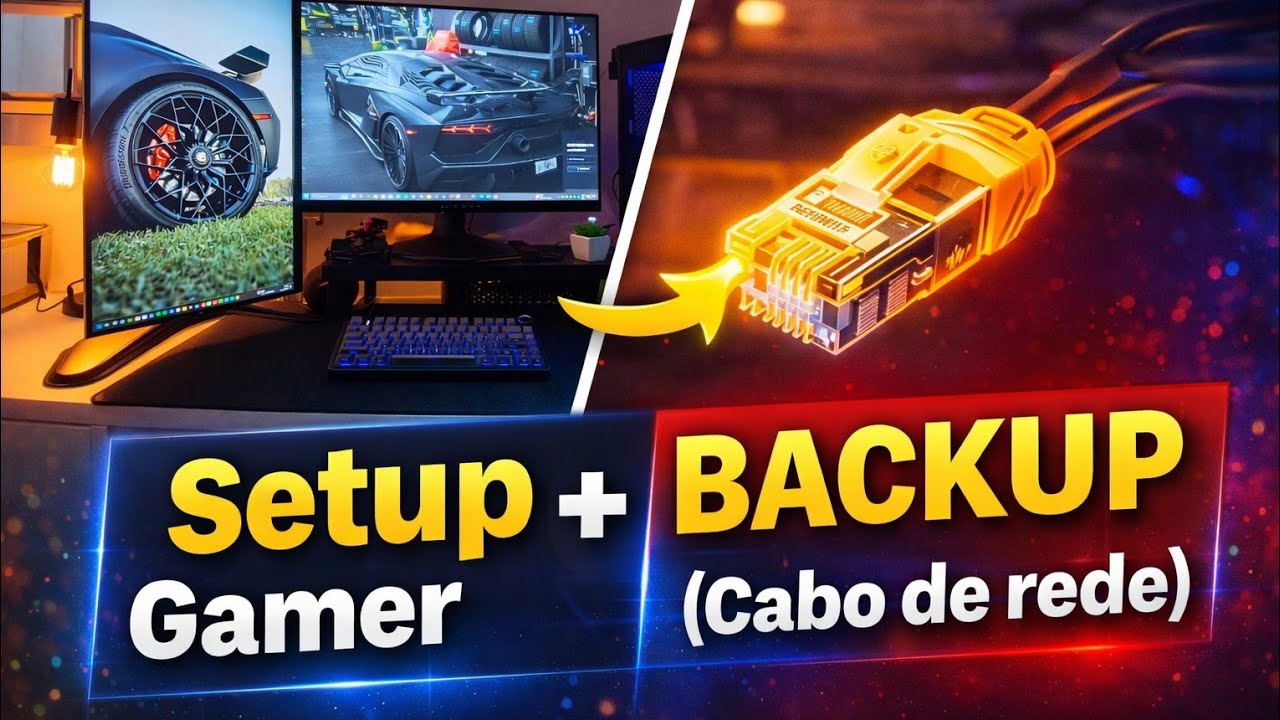 Setup GAMER + Backup de arquivos via cabo de rede (Passo a Passo)