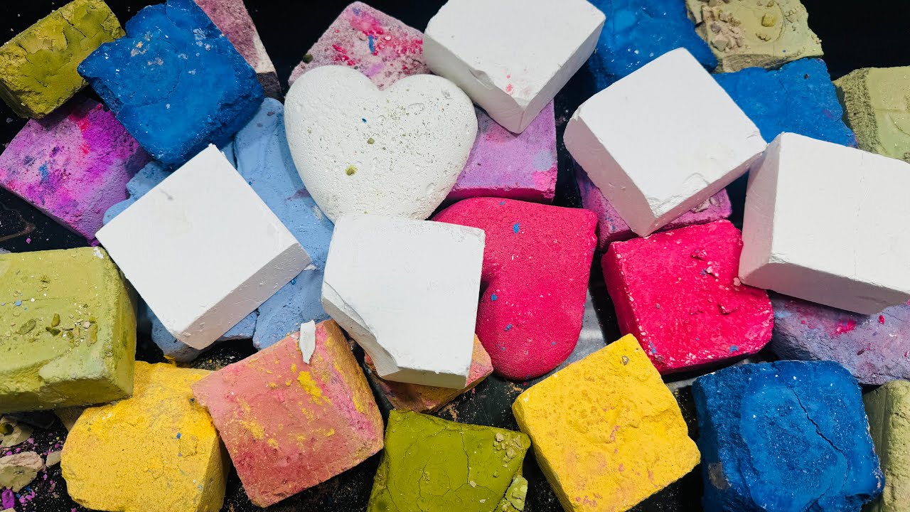 CC Dyed Chalk ASMR Crush | Oddly Satisfying ASMR