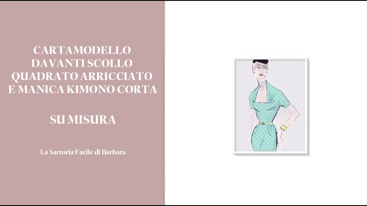 73 CARTAMODELLO DAVANTI SCOLLO QUADRATO ARRICCIATO E MANICA KIMONO CORTO