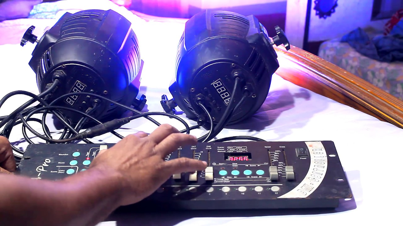 How To Setup DMX 512 Controller and LED Par Light / DMX 512, LED PAR /  TECH & TECHNIQUES # IN HINDI