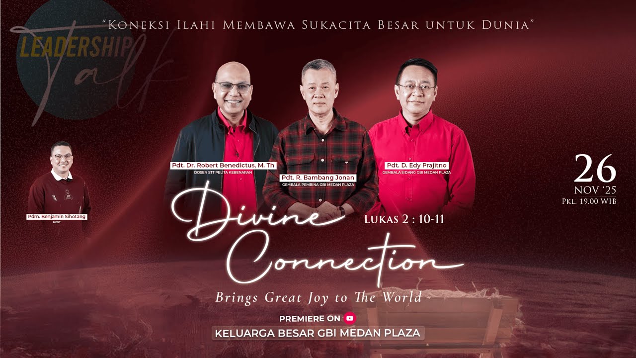 Talkshow Online Koneksi Ilahi Membawa Sukacita Besar untuk Dunia | 26 November 2025 Pkl. 19.00 WIB